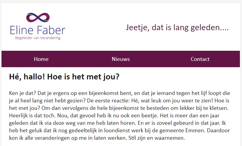 Hé hallo! Hoe is het met jou?